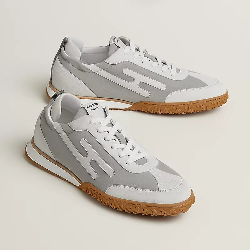 Hermès Jet sneaker Gris Arctique blanc