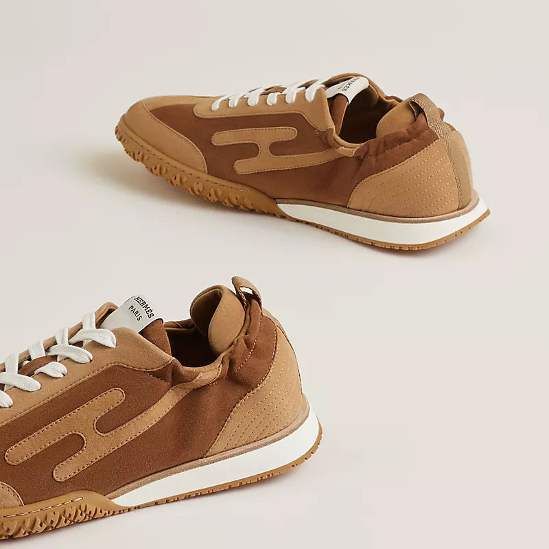 Hermès Jet sneaker Brun Amourette miel