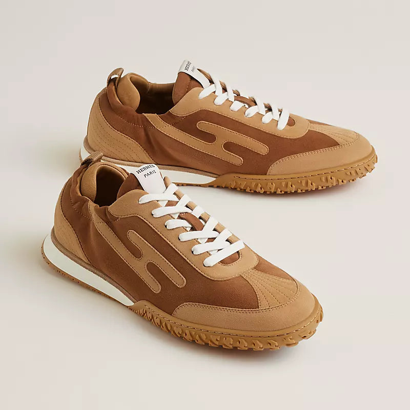 Hermès Jet sneaker Brun Amourette miel