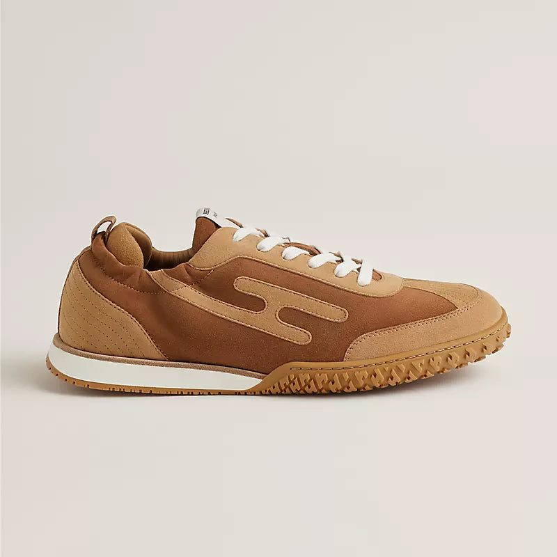 Hermès Jet sneaker Brun Amourette miel