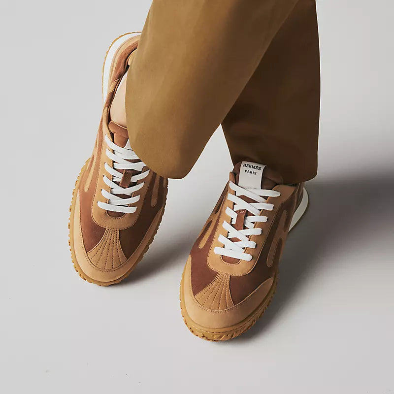 Hermès Jet sneaker Brun Amourette miel