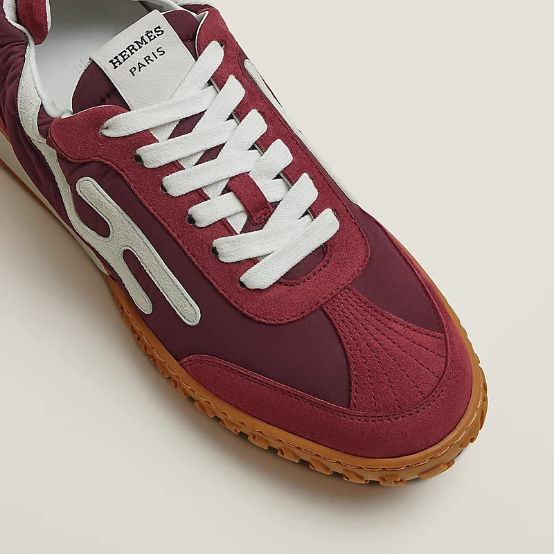 Hermès Jet sneaker Rose Lie De Vin blanc