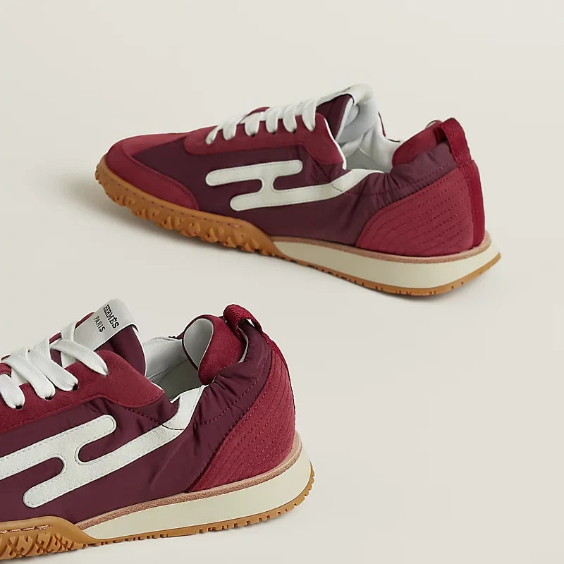 Hermès Jet sneaker Rose Lie De Vin blanc
