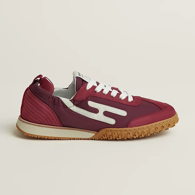 Hermès Jet sneaker Rose Lie De Vin blanc