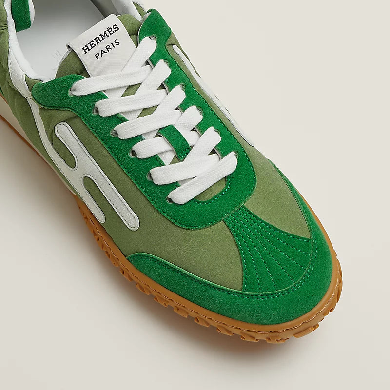 Hermès Jet sneaker Vert Jungle blanc