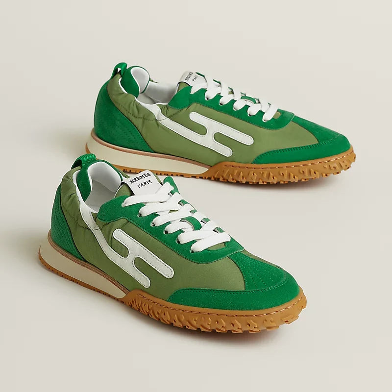 Hermès Jet sneaker Vert Jungle blanc
