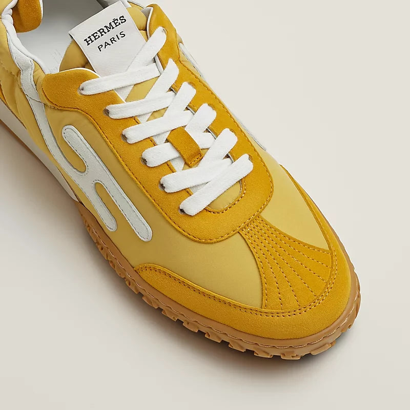 Hermès Jet sneaker Jaune Sésame blanc