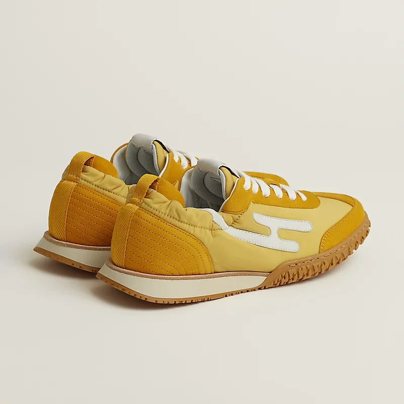 Hermès Jet sneaker Jaune Sésame blanc