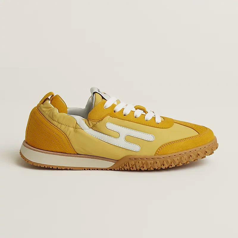Hermès Jet sneaker Jaune Sésame blanc