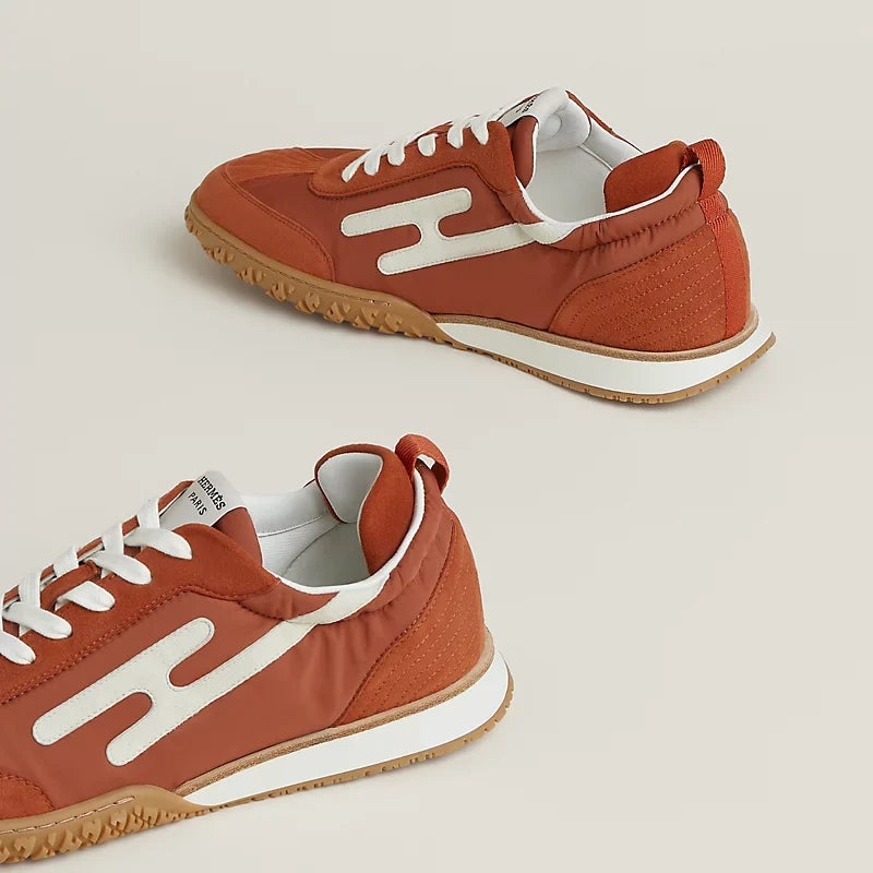 Hermès Jet sneaker Orange Canyon blanc