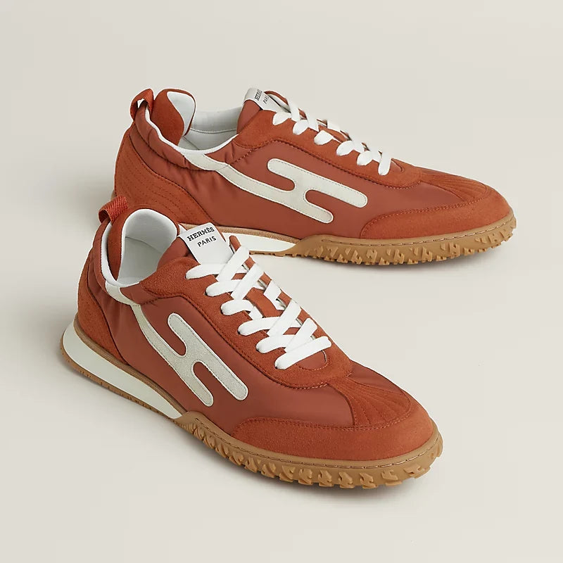 Hermès Jet sneaker Orange Canyon blanc