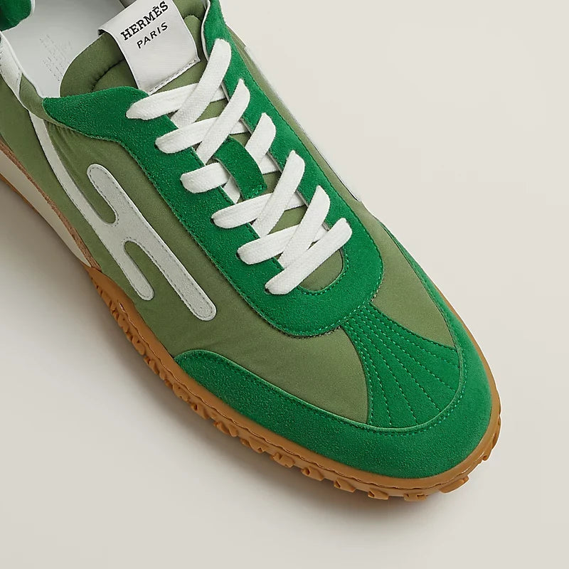 Hermès Jet sneaker Vert Jungle blanc