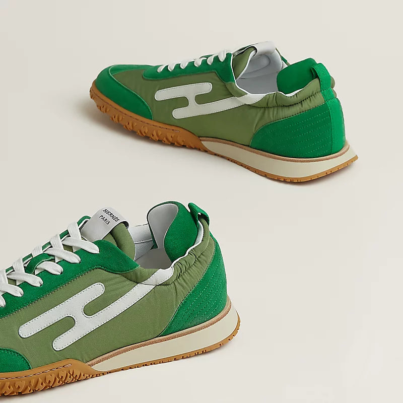Hermès Jet sneaker Vert Jungle blanc