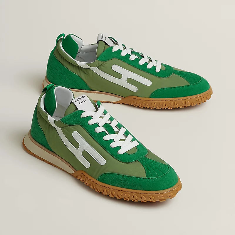 Hermès Jet sneaker Vert Jungle blanc
