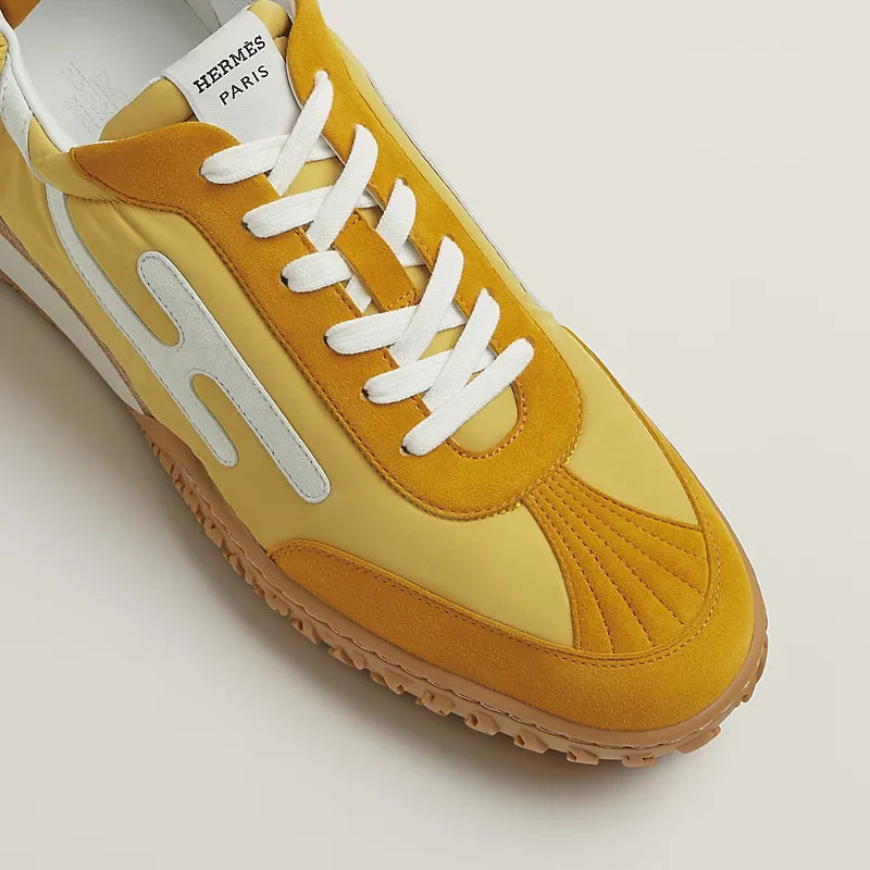 Hermès Jet sneaker Jaune Sésame blanc