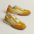 Hermès Jet sneaker Jaune Sésame blanc