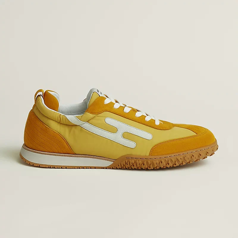 Hermès Jet sneaker Jaune Sésame blanc