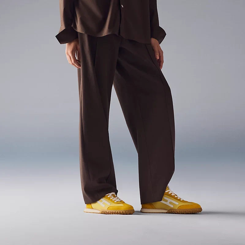 Hermès Jet sneaker Jaune Sésame blanc