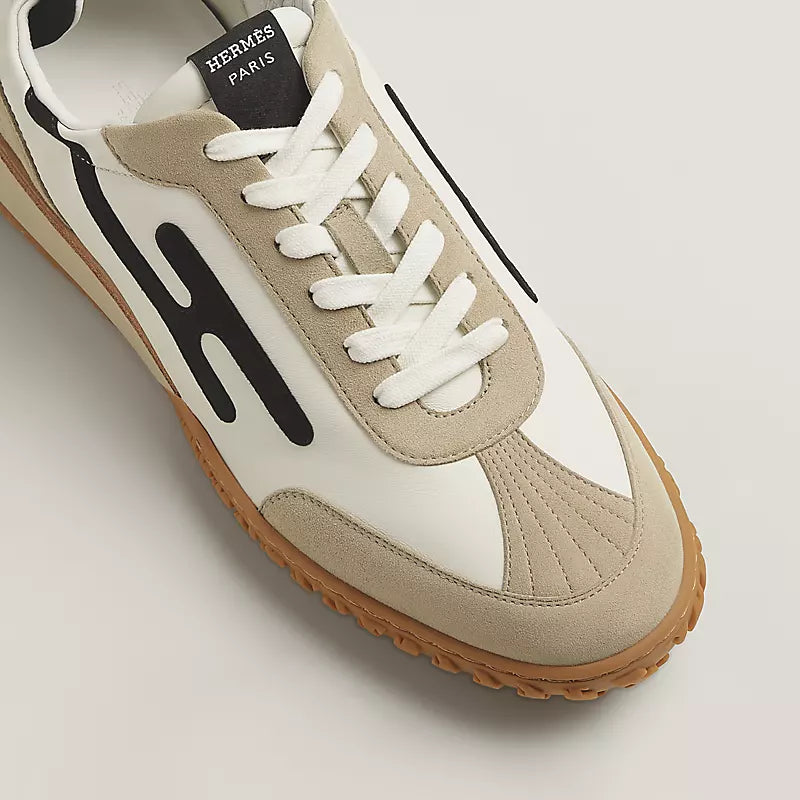 Hermès Jet sneaker Blanc beige Esquisse noir