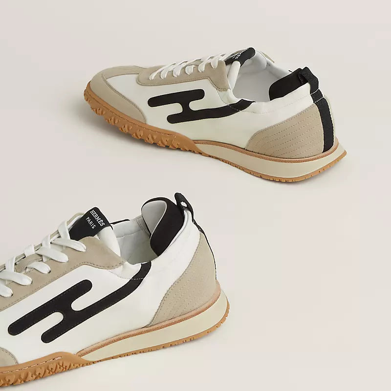 Hermès Jet sneaker Blanc beige Esquisse noir