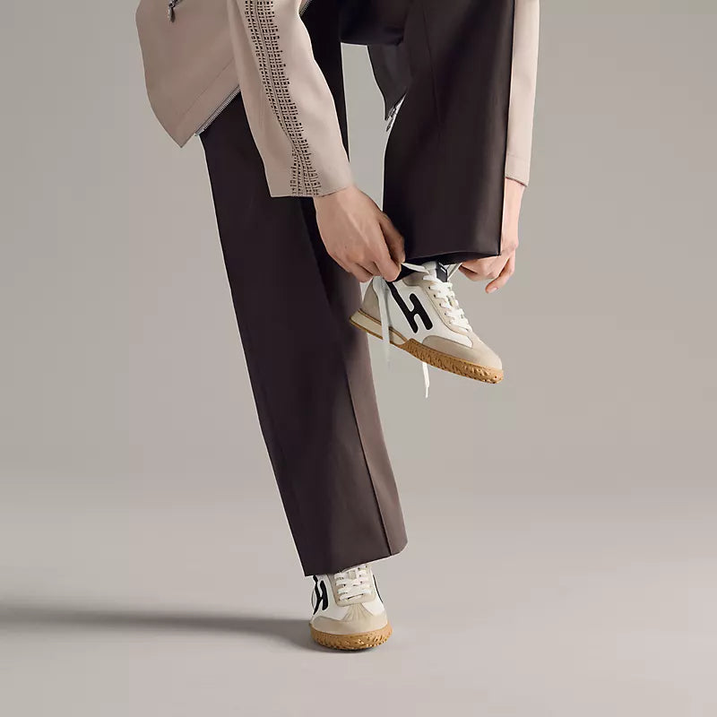 Hermès Jet sneaker Blanc beige Esquisse noir