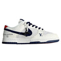 Louis Vuitton x Nike Air Jordan 1 Low 'Deep Blue' (Dunk Low Custom)