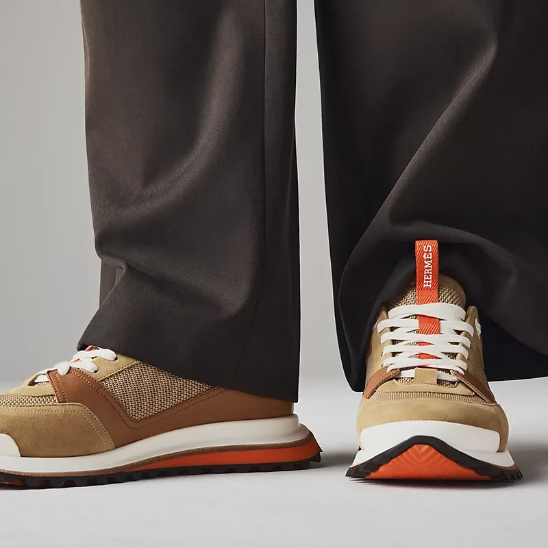 Hermès Leader sneaker Multicolore Beige Albâtre