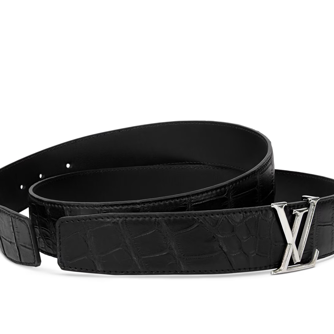 LV Atelier Crocodile 35mm Reversible Belt