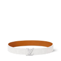 LV Initiales Monogram Reflective 40mm Reversible Belt Grey