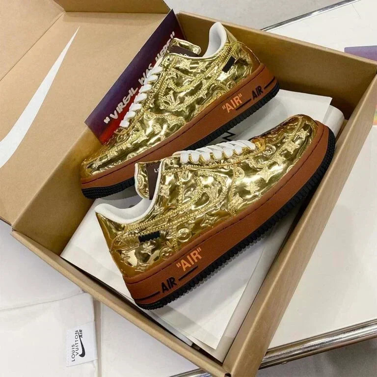 Louis Vuitton x Nike Air Force 1 Low 'Gold'