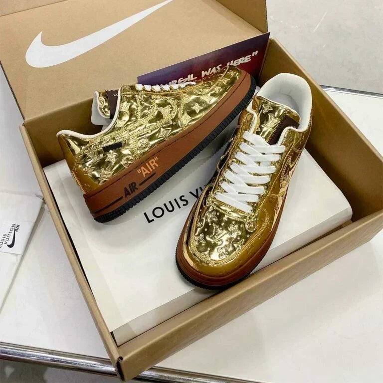 Louis Vuitton x Nike Air Force 1 Low 'Gold'