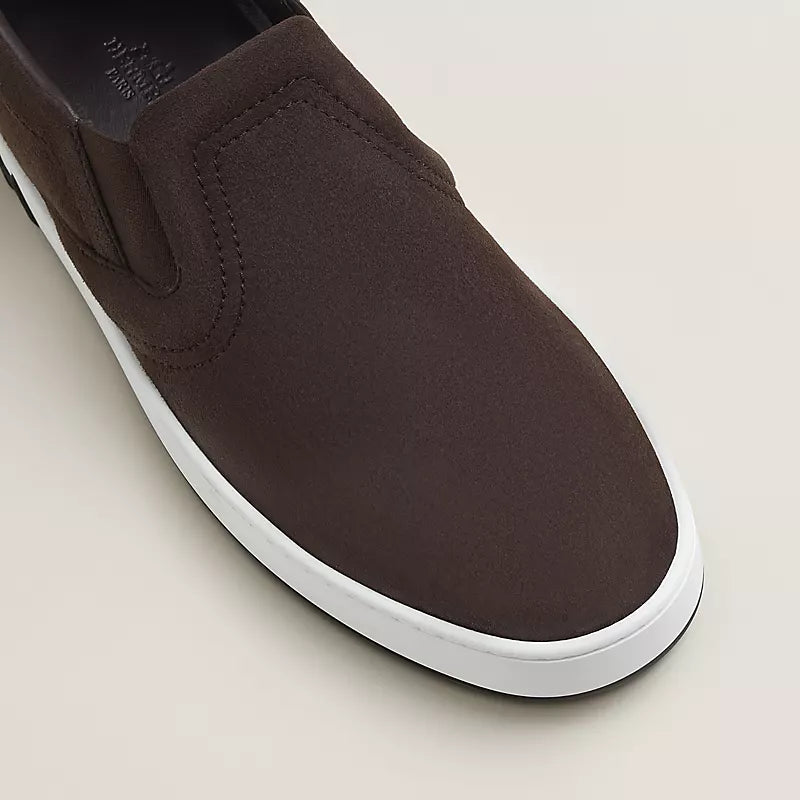 Hermès Lucky slip-on sneaker Marron Ébène