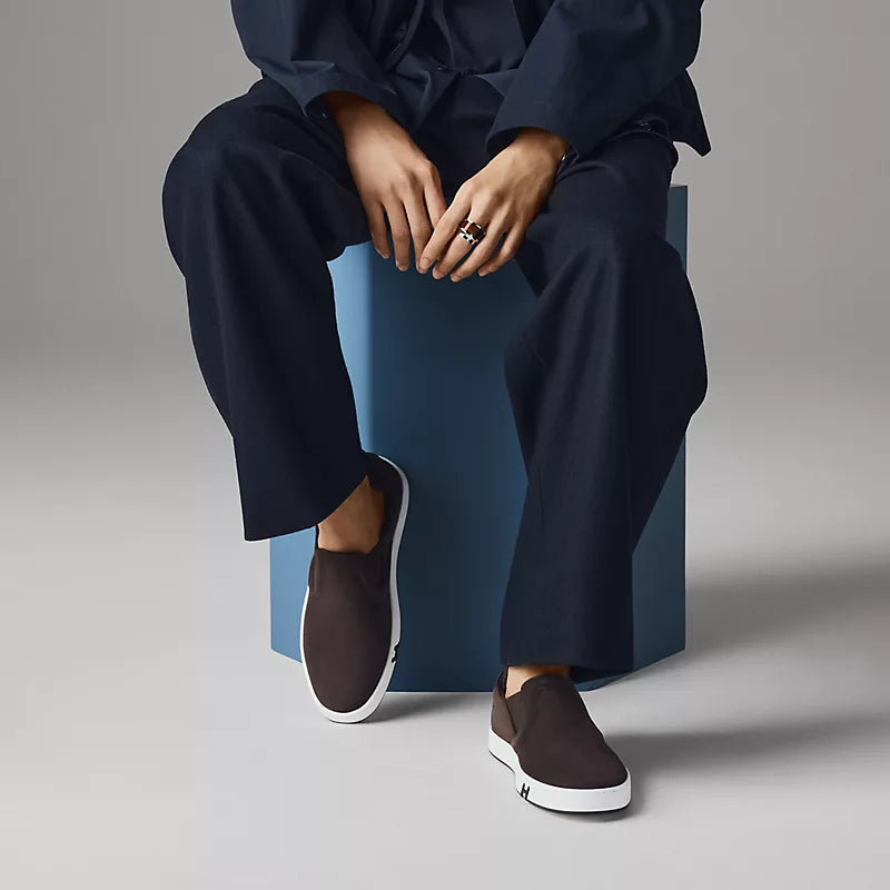 Hermès Lucky slip-on sneaker Marron Ébène