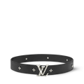LV DIMENSION DRIFT FLOWER STUDS 40mm double-sided belt Black