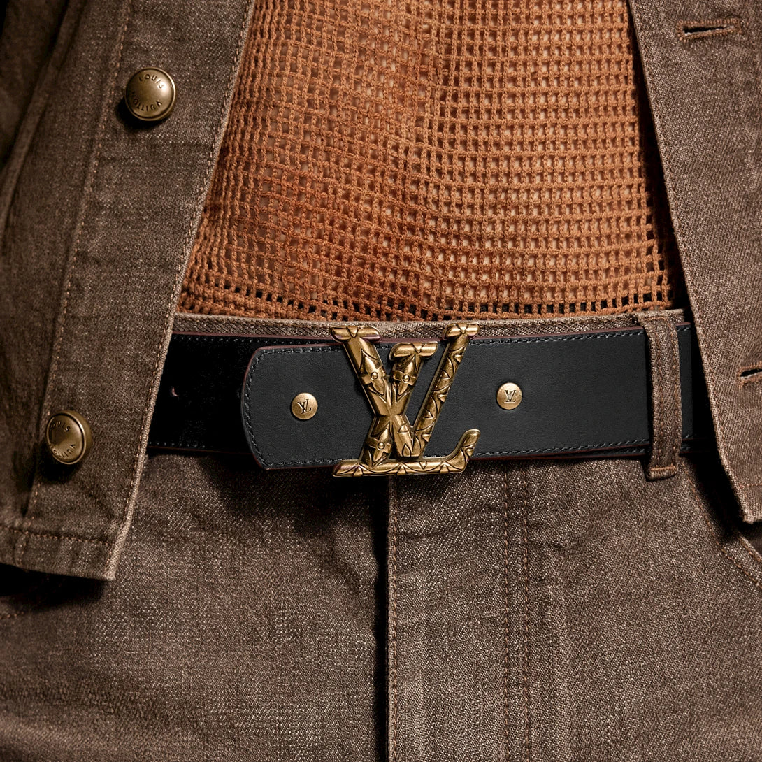 LV DIMENSION DRIFT FLOWER STUDS 40mm double-sided belt Monogram