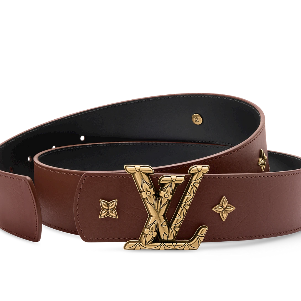 LV DIMENSION DRIFT FLOWER STUDS 40mm double-sided belt Monogram