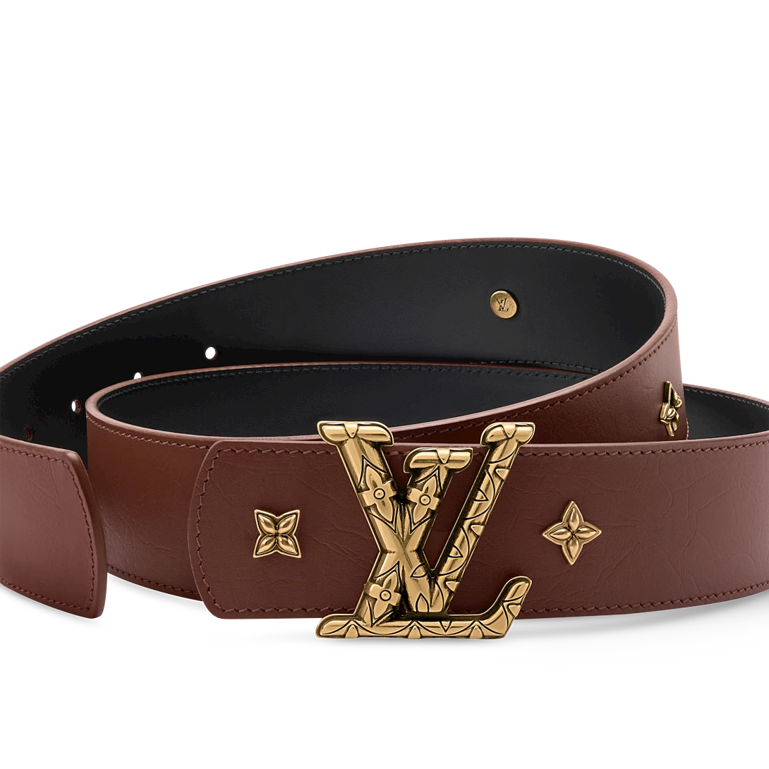 LV DIMENSION DRIFT FLOWER STUDS 40mm double-sided belt Monogram
