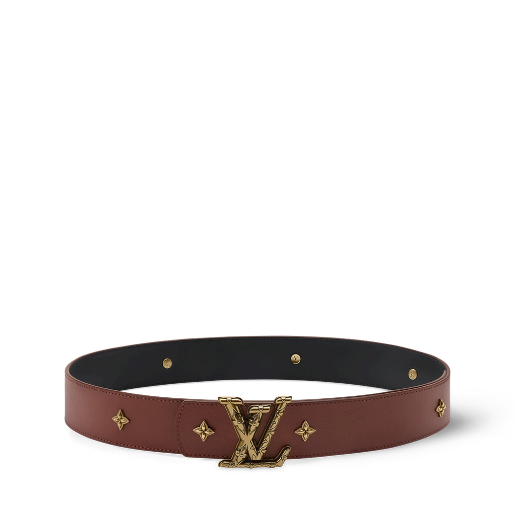 LV DIMENSION DRIFT FLOWER STUDS 40mm double-sided belt Monogram