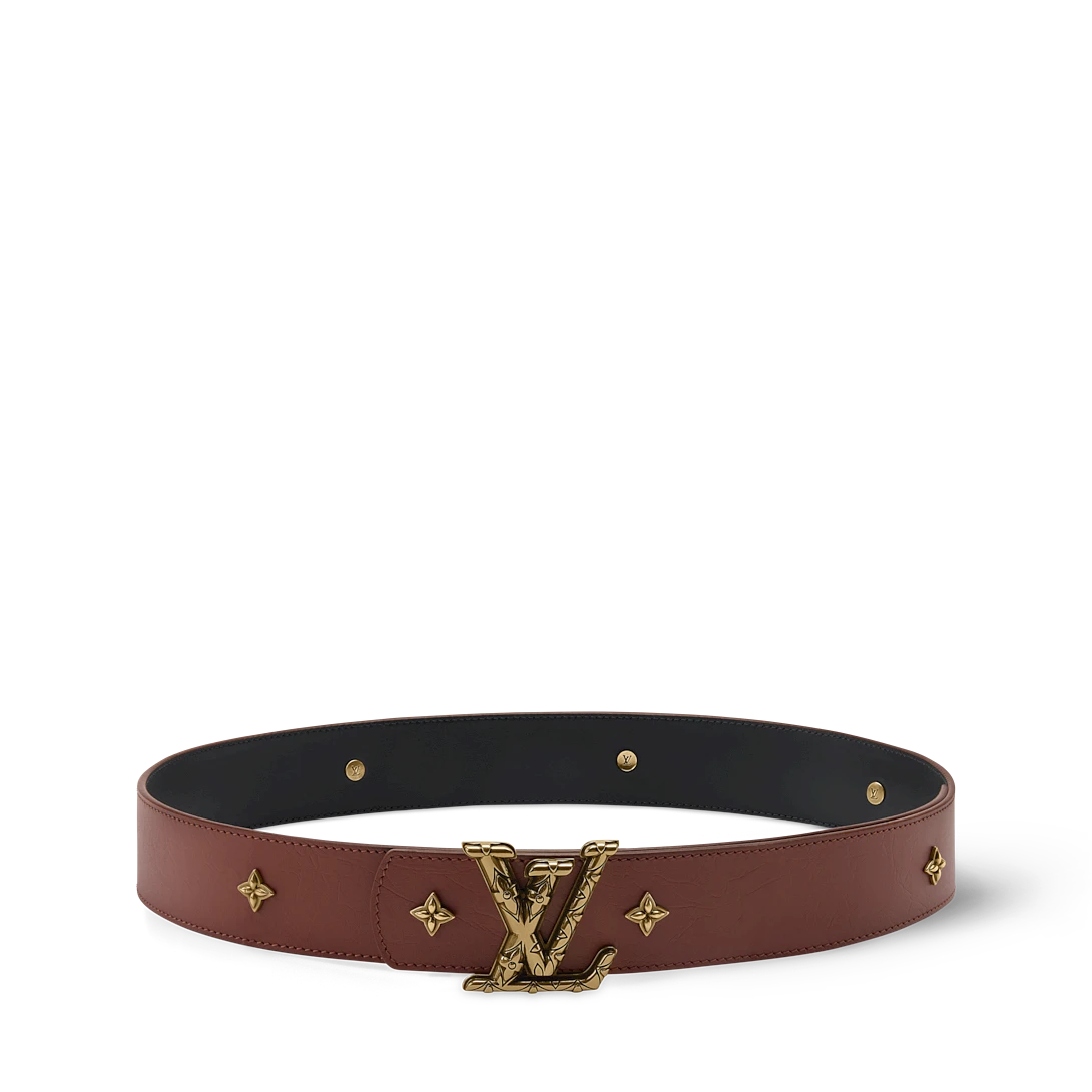 LV DIMENSION DRIFT FLOWER STUDS 40mm double-sided belt Monogram