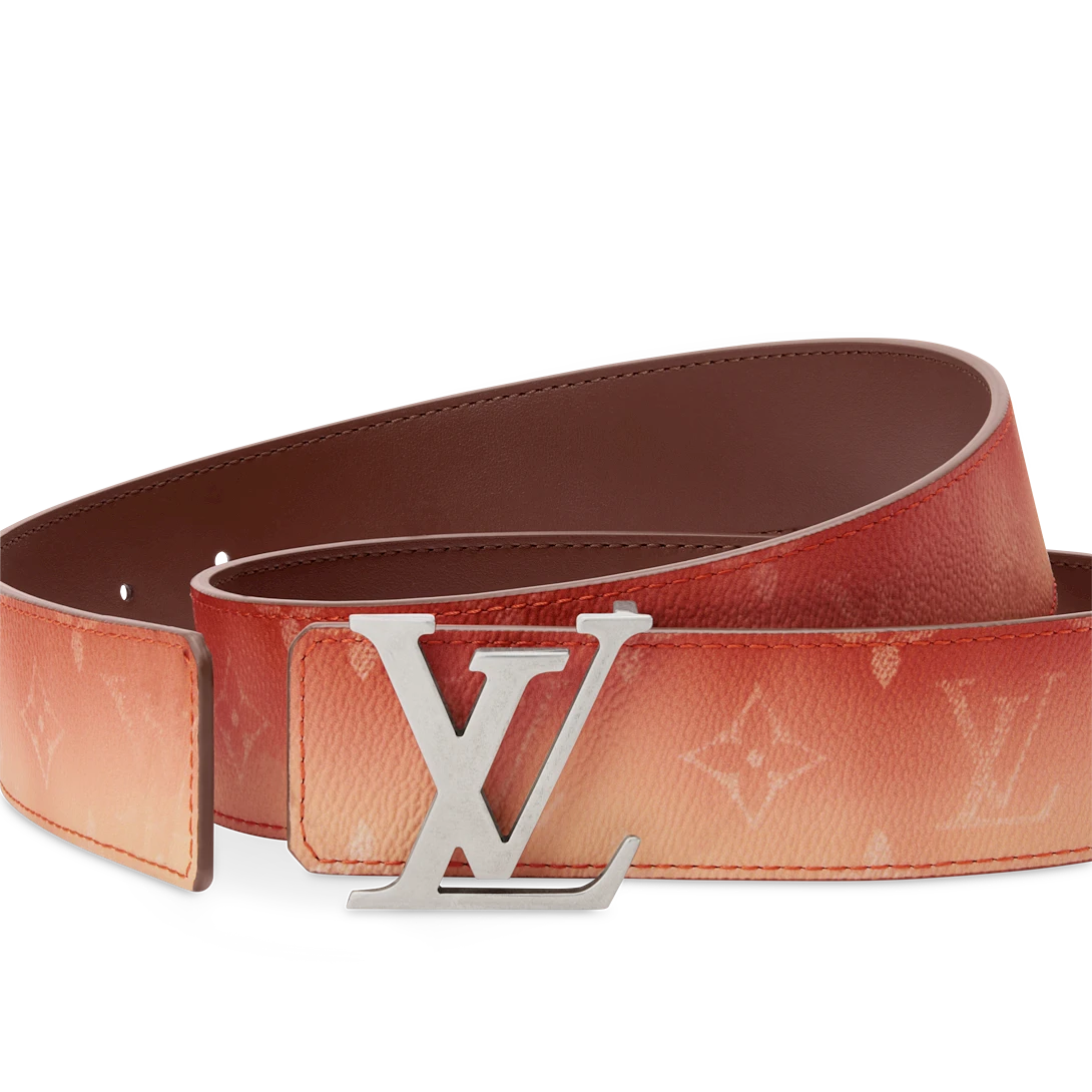 LV INITIALES MONOGRAM PIGMENT 40mm double-sided belt Brown