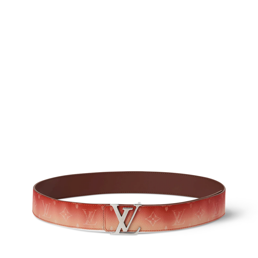 LV INITIALES MONOGRAM PIGMENT 40mm double-sided belt Brown