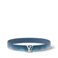 LV INITIALES MONOGRAM PIGMENT 40mm double-sided belt Blue
