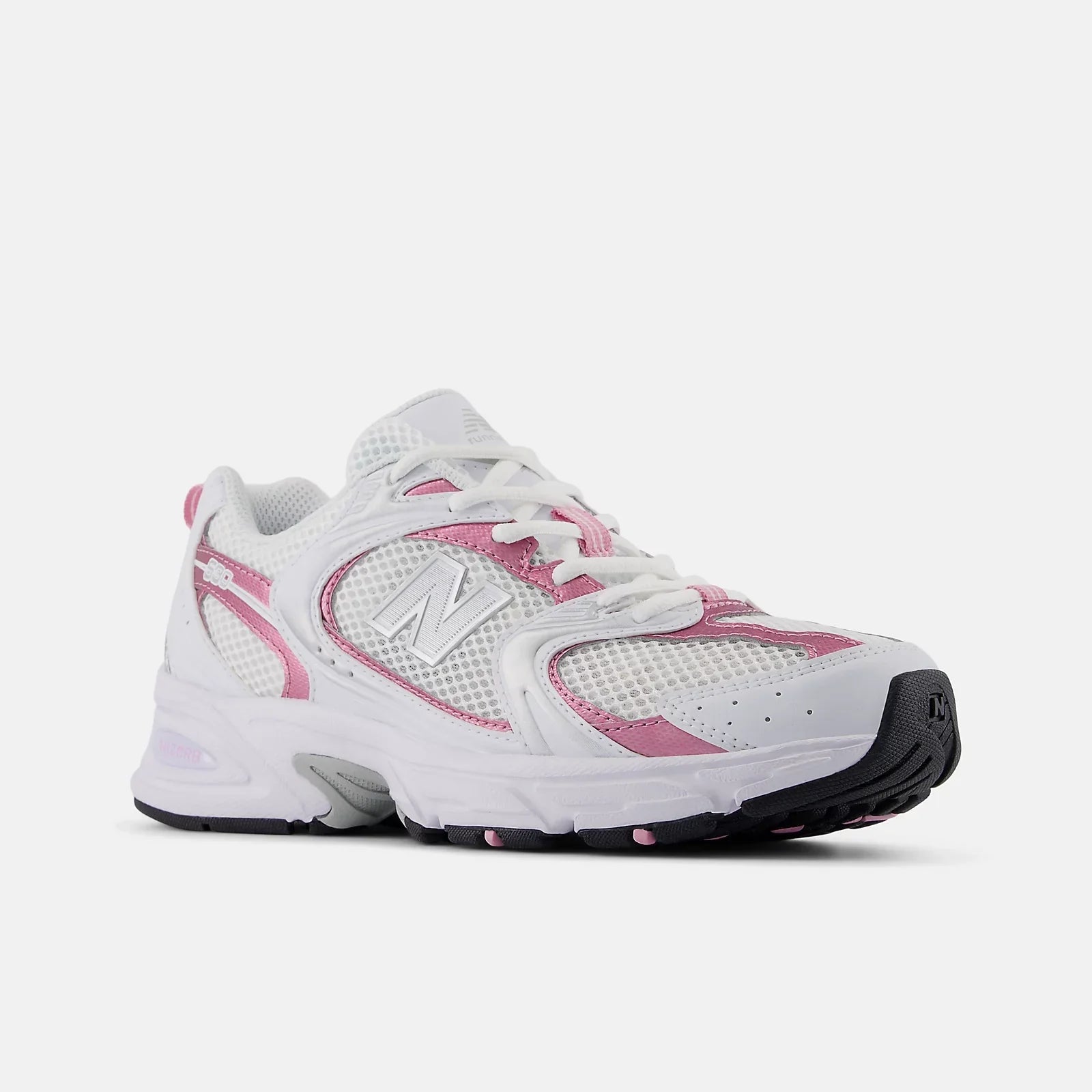 New Balance 530 WHITE with PINK SUGAR and Silver Metallic