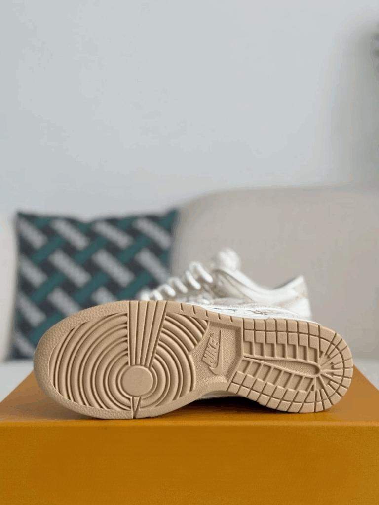Nike Air Jordan 1 x LV Beige Monogram Edition (Dunk Low Custom)