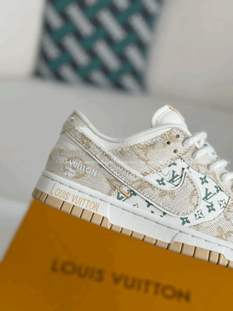 Nike Air Jordan 1 x LV Beige Monogram Edition (Dunk Low Custom)