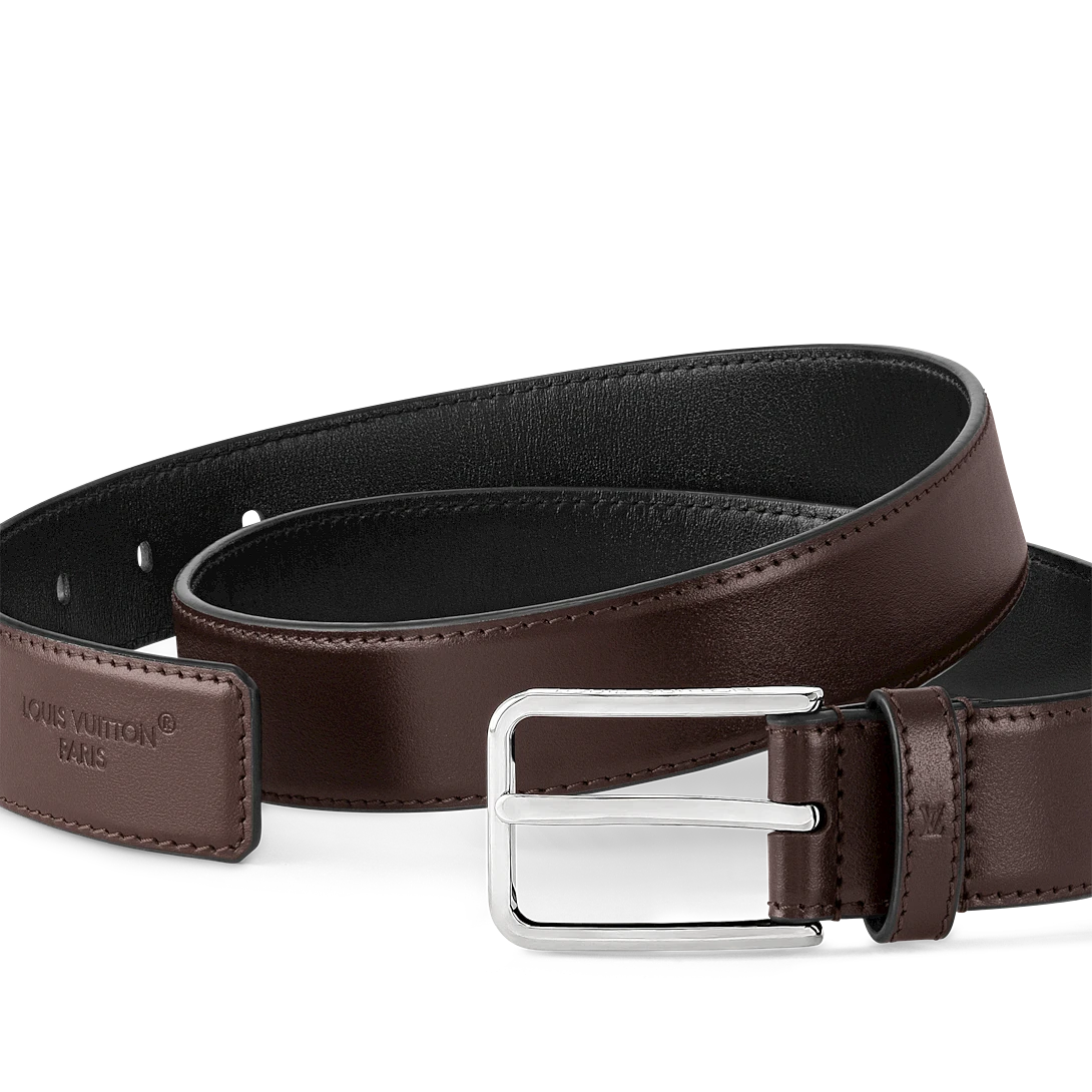 LV PONT NEUF SLIM 30mm belt Brown