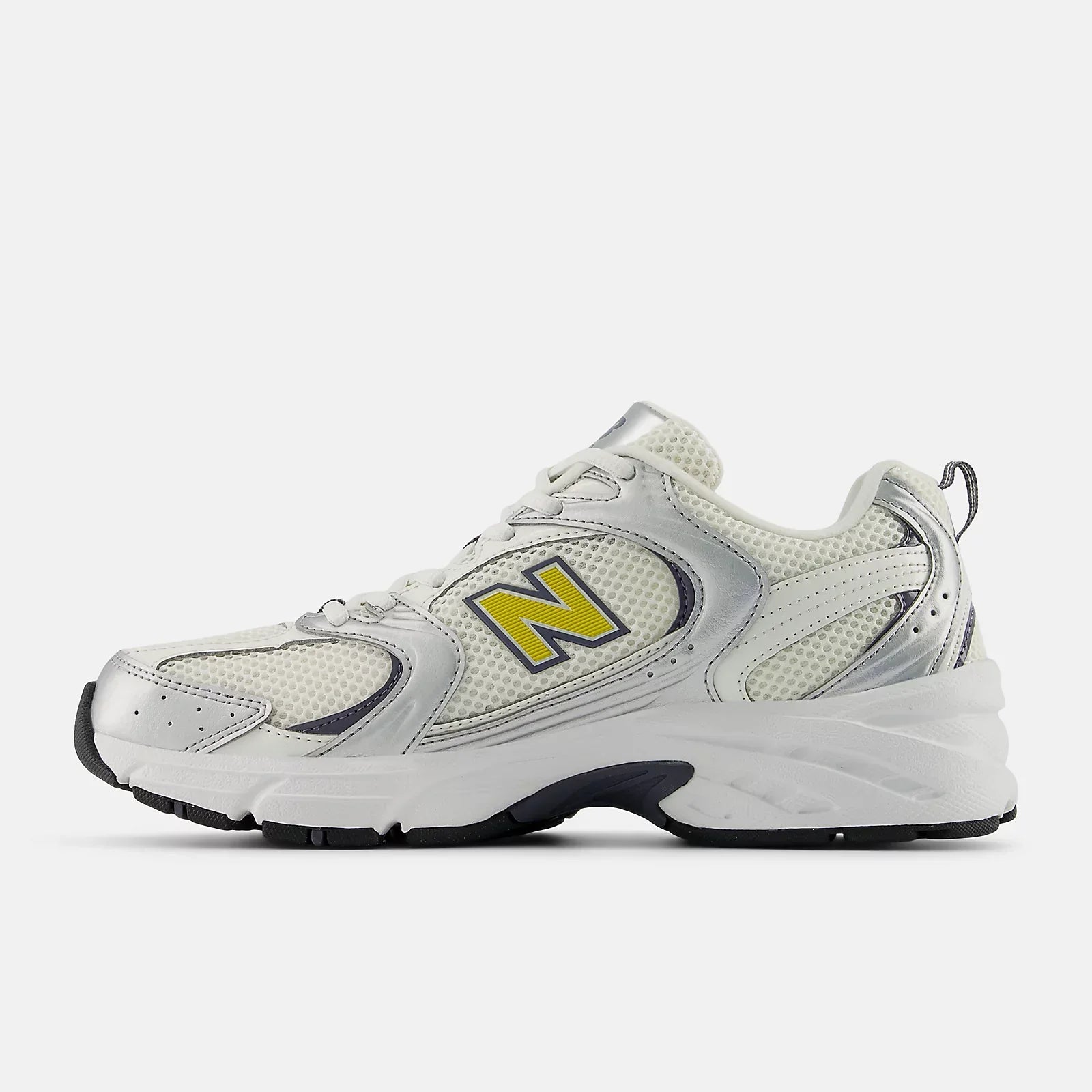 New Balance 530 SILVER METALLIC with SEA SALT and APOLLO GOLD