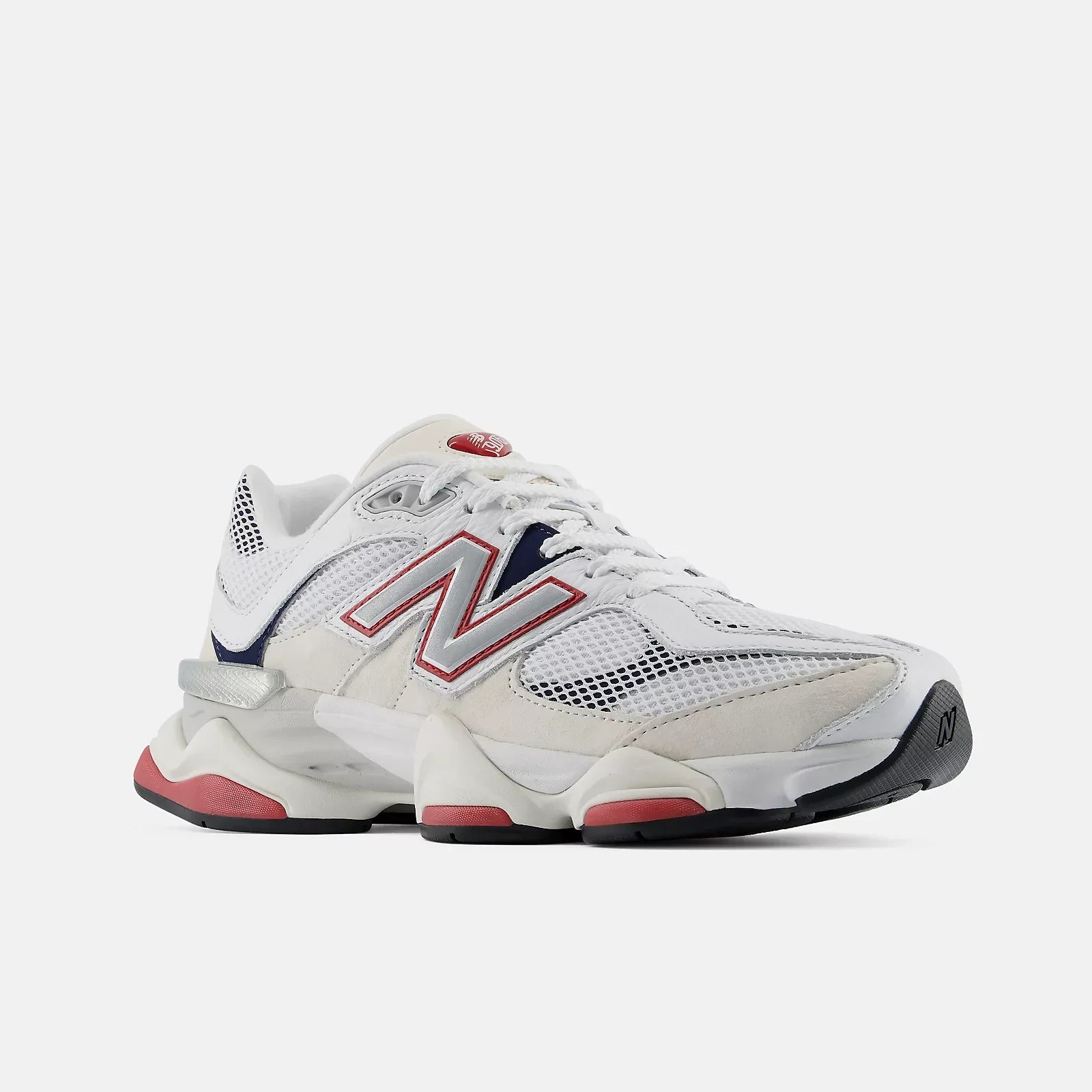 New Balance 9060 WHITE with SHADOW RED