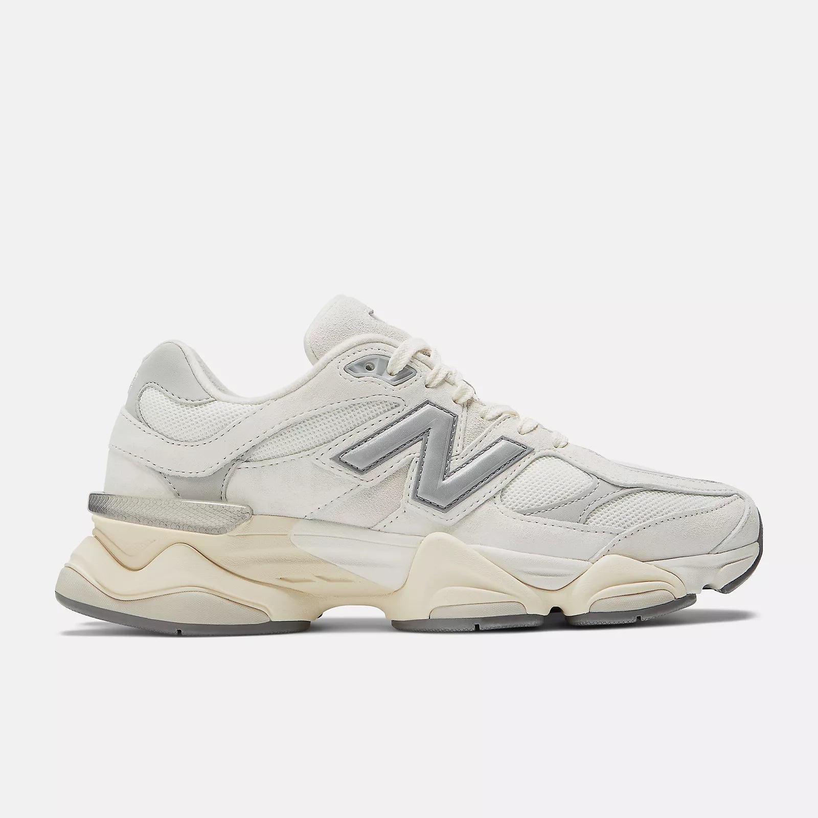 New Balance 9060 SEA SALT with CONCRETE and Silver Metallic